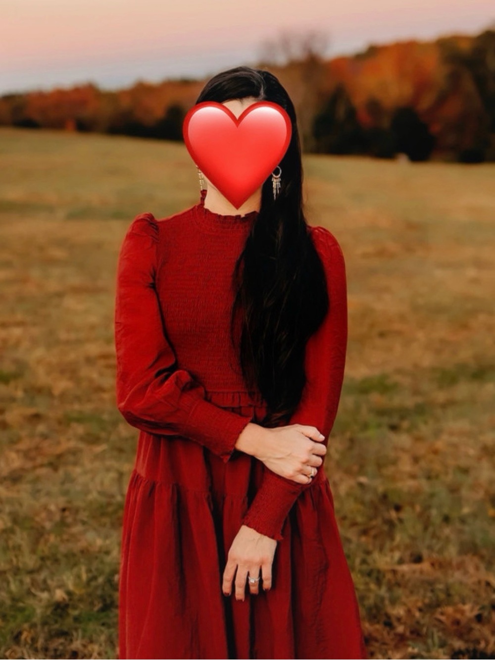 Listicle Smocked Maxi Dress in Brick Red